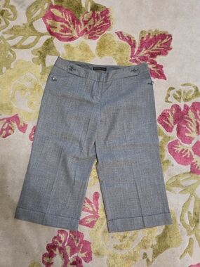 The Limited Cassidy Fit Gray Waistband Cropped Pants